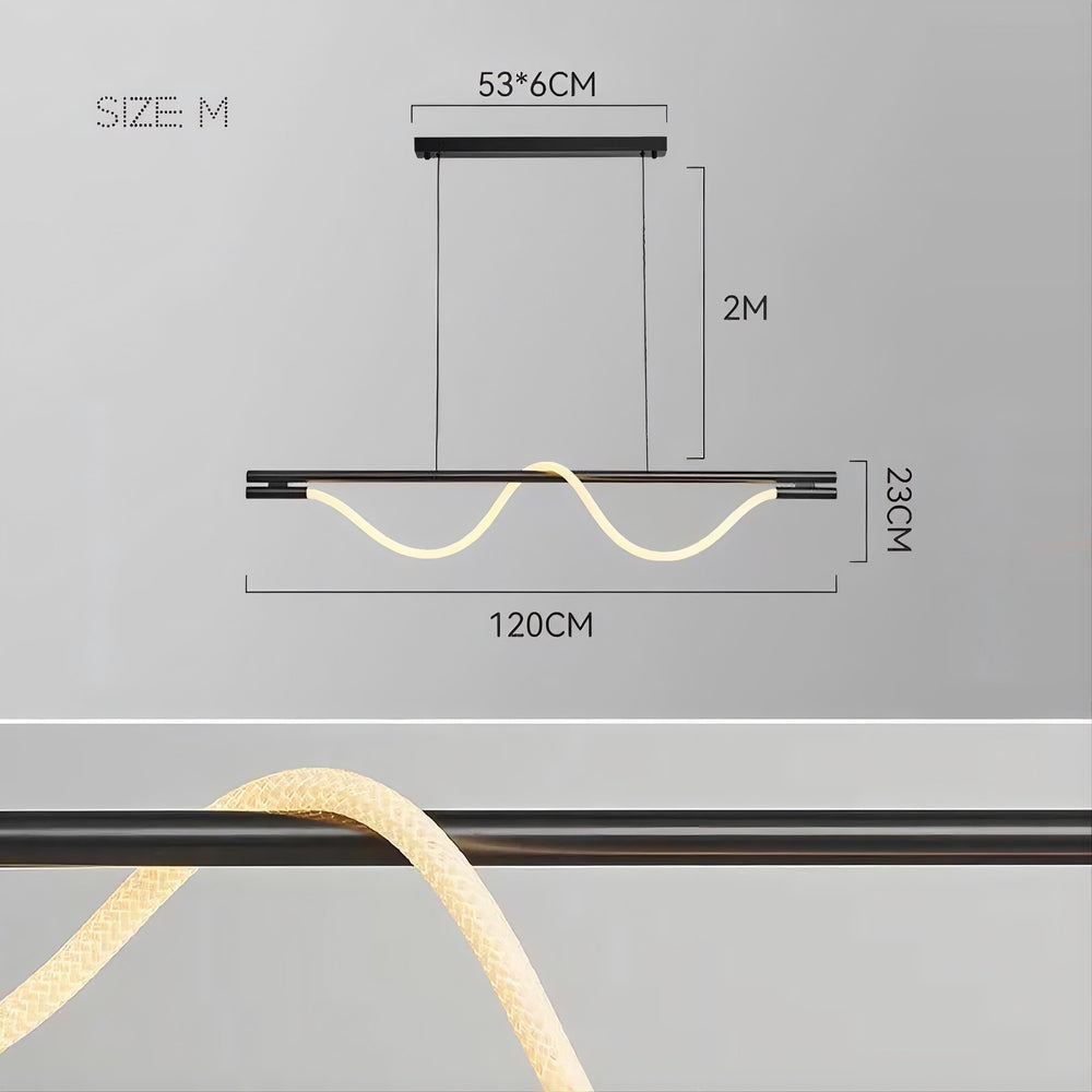 GLORIFY OPTIC Linear Chandelier by Lampadom - scale reference