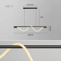 GLORIFY OPTIC Linear Chandelier by Lampadom - scale reference