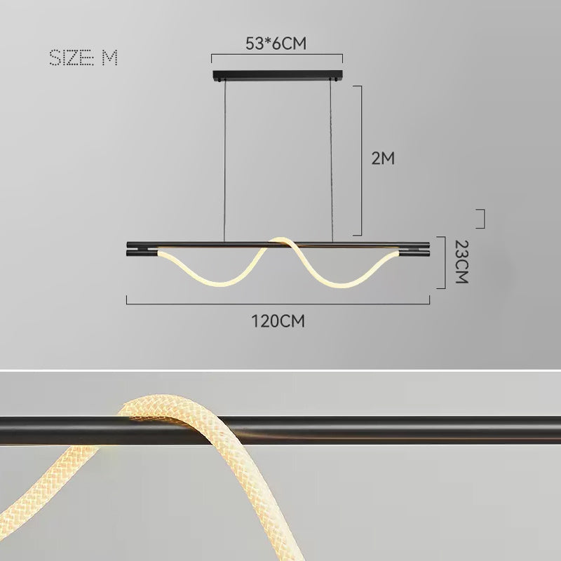 GLORIFY OPTIC Linear Chandelier by Lampadom - close-up