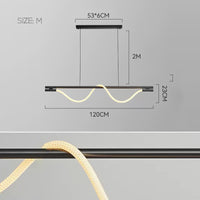 GLORIFY OPTIC Linear Chandelier by Lampadom - close-up