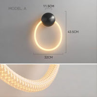 GLORIFY OPTIC LOOP Wall Light by Lampadom - scale reference