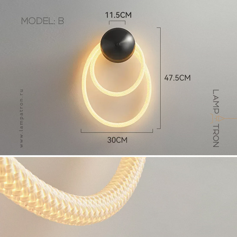 GLORIFY OPTIC LOOP Wall Light by Lampadom - angle view