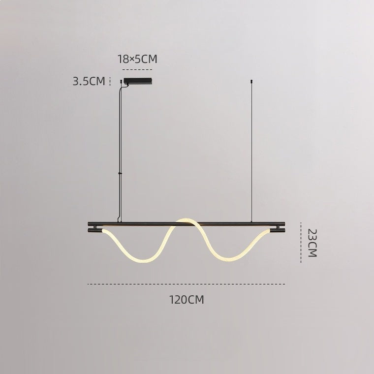 GLORIFY OPTIC LUX Linear Chandelier by Lampadom - top view