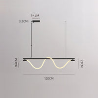 GLORIFY OPTIC LUX Linear Chandelier by Lampadom - side view