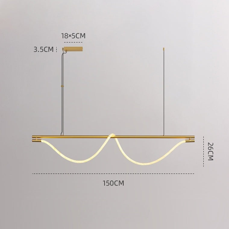 GLORIFY OPTIC LUX Linear Chandelier by Lampadom - angle view