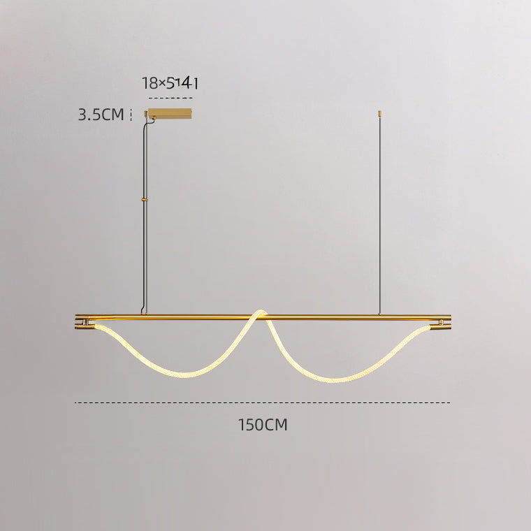 GLORIFY OPTIC LUX Linear Chandelier by Lampadom - detail view