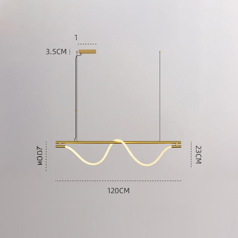 GLORIFY OPTIC LUX Linear Chandelier by Lampadom - top view