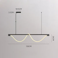 GLORIFY OPTIC LUX Linear Chandelier by Lampadom - side view