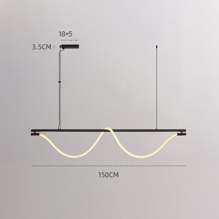 GLORIFY OPTIC LUX Linear Chandelier by Lampadom - close-up