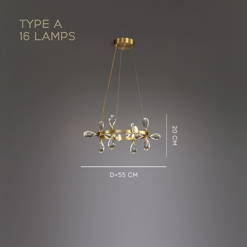 GLORIOLE Ring Chandelier by Lampadom - top view