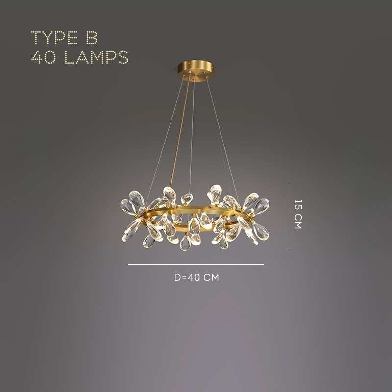 GLORIOLE Ring Chandelier by Lampadom - angle view