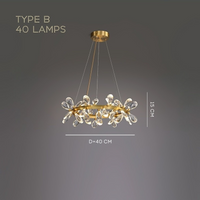 GLORIOLE Ring Chandelier by Lampadom - angle view