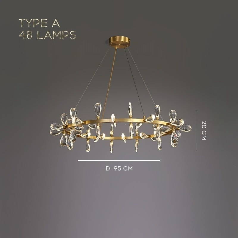 GLORIOLE Ring Chandelier by Lampadom - detail view
