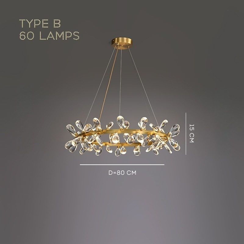GLORIOLE Ring Chandelier by Lampadom - close-up