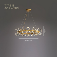 GLORIOLE Ring Chandelier by Lampadom - close-up