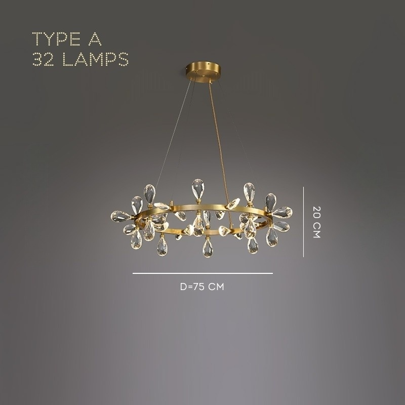 GLORIOLE Ring Chandelier by Lampadom - side view