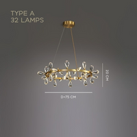 GLORIOLE Ring Chandelier by Lampadom - side view