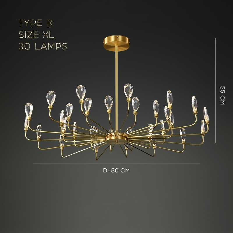 GLORIOLE UP Chandeliers by Lampadom - angle view