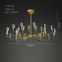 GLORIOLE UP Chandeliers by Lampadom - angle view