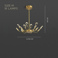 GLORIOLE UP Chandeliers by Lampadom - side view