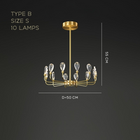 GLORIOLE UP Chandeliers by Lampadom - scale reference