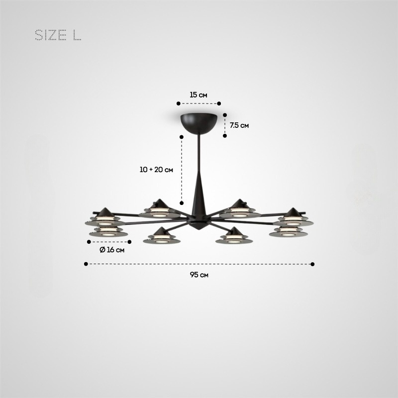 GORM CH Chandelier Chandelier in Crystal by Lampadom - view 11