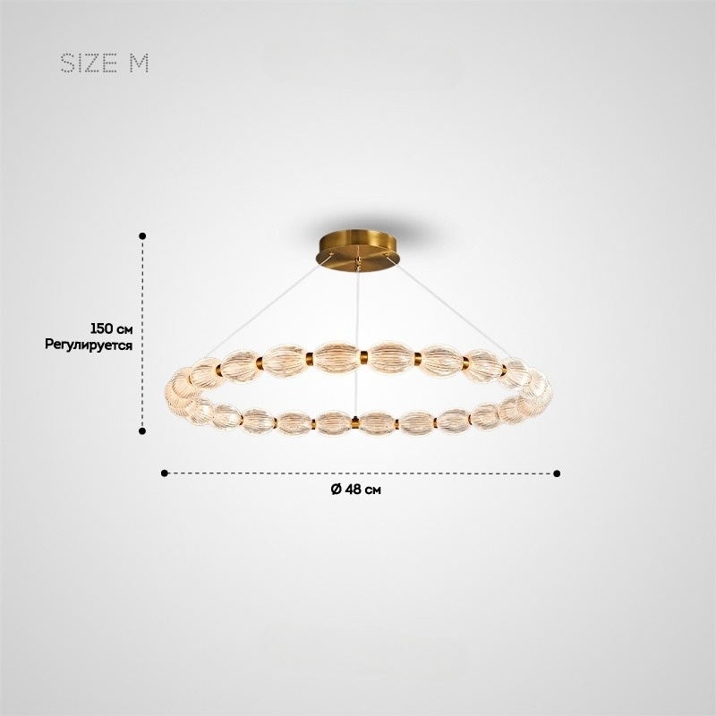 CARA ELLIPSE Ring Chandelier by Lampadom - side view