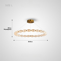 CARA ELLIPSE Ring Chandelier by Lampadom - top view