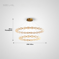 CARA ELLIPSE Ring Chandelier by Lampadom - detail view