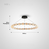 CARA ELLIPSE Ring Chandelier by Lampadom - detail view