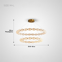 CARA ELLIPSE Ring Chandelier by Lampadom - side view