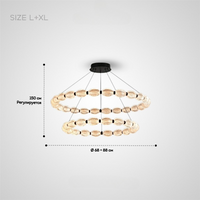 CARA ELLIPSE Ring Chandelier by Lampadom - close-up