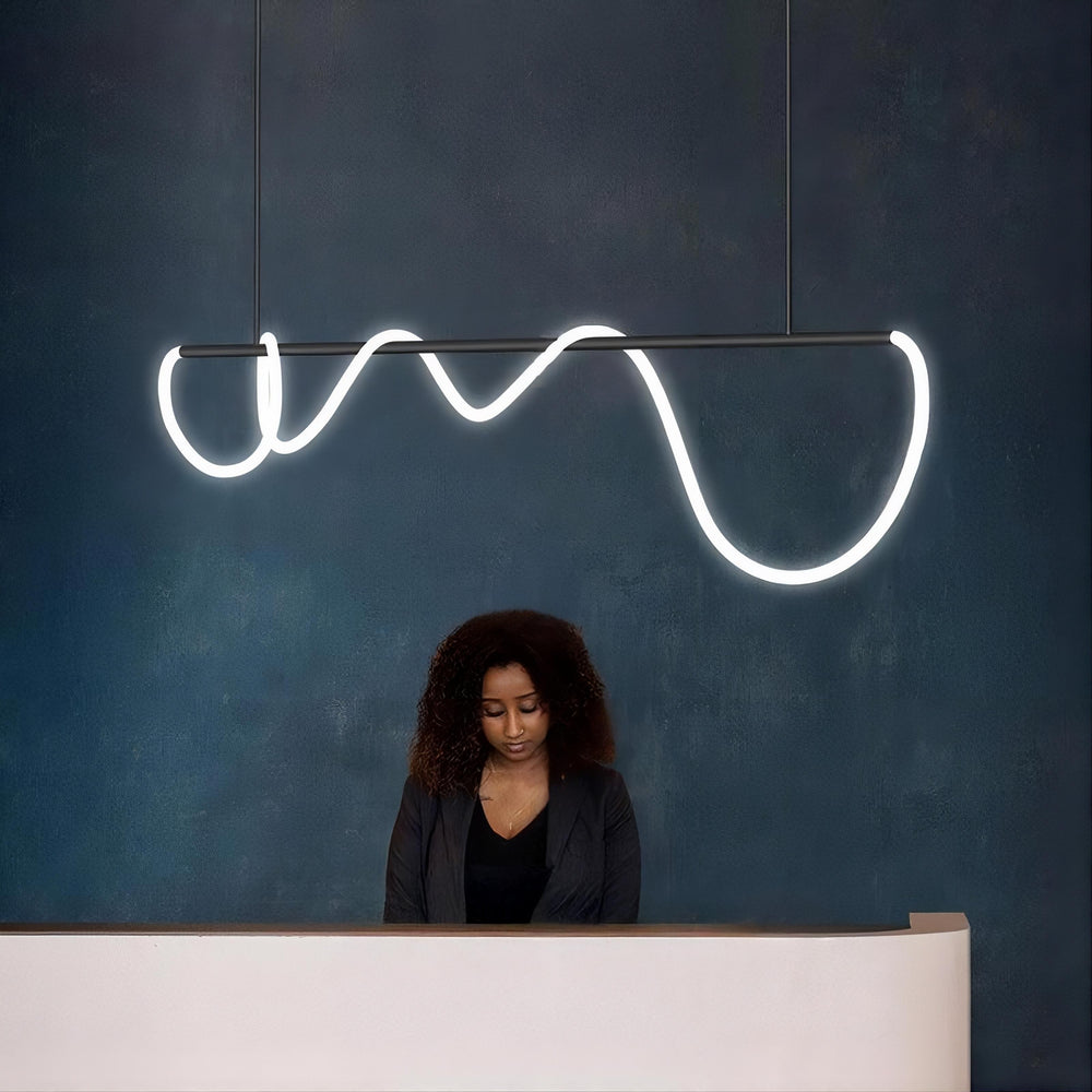 GLORIFY BLACK Linear Chandelier