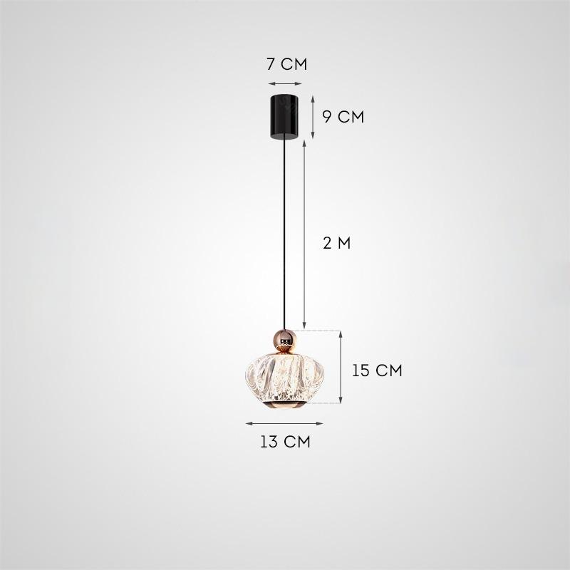 GRAMMA Pendant by Lampadom - scale reference