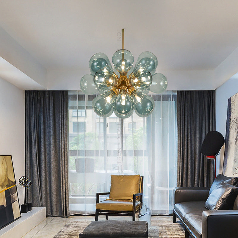 GRAPH MILK Chandelier by Lampadom - side view