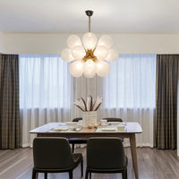 GRAPH MILK Chandelier by Lampadom - side view