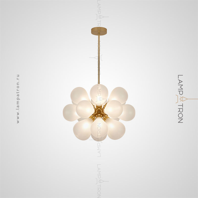 GRAPH MILK Chandelier by Lampadom - side view
