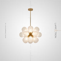 GRAPH MILK Chandelier by Lampadom - side view