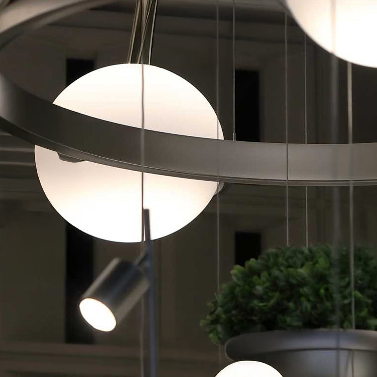 GRO Ring Chandelier by Lampadom - scale reference