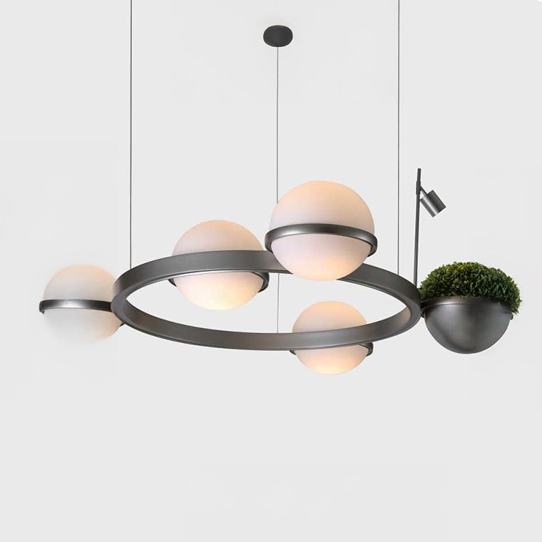 GRO Ring Chandelier by Lampadom - side view