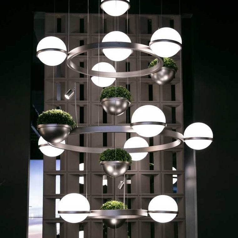 GRO Ring Chandelier by Lampadom - close-up