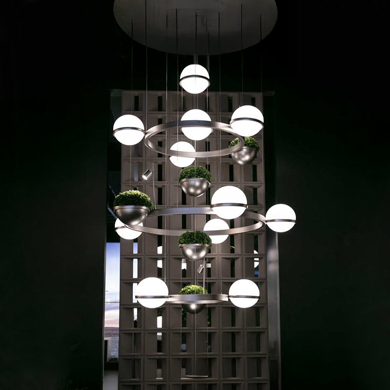 GRO Ring Chandelier by Lampadom - top view