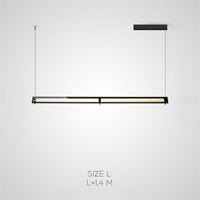 HAKVIN Linear Chandelier by Lampadom - close-up