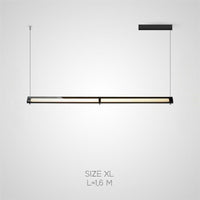 HAKVIN Linear Chandelier by Lampadom - detail view