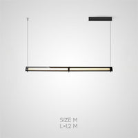 HAKVIN Linear Chandelier by Lampadom - side view