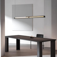 HAKVIN Linear Chandelier by Lampadom - side view