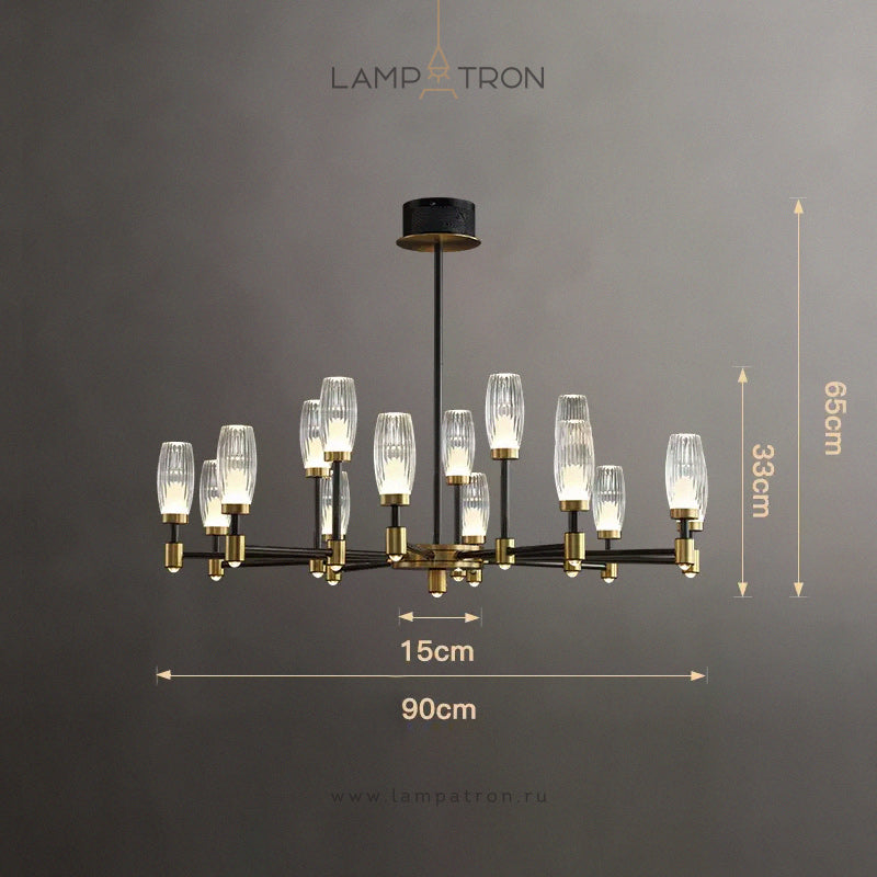 HELIUM A Chandelier by Lampadom - side view