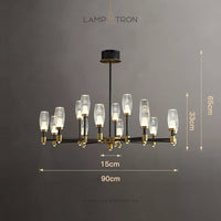 HELIUM A Chandelier by Lampadom - side view