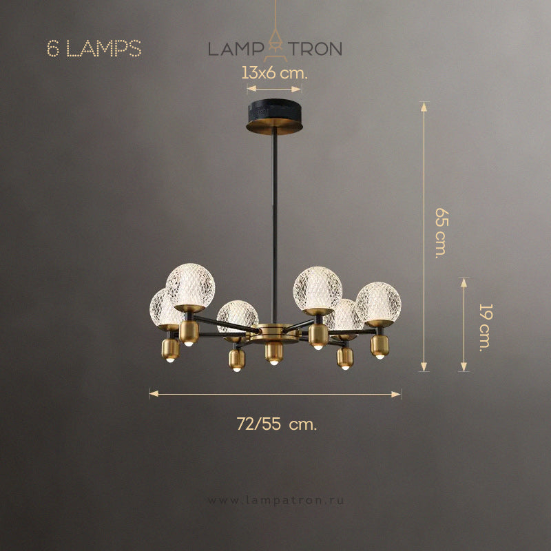 HELIUM B Chandelier by Lampadom - close-up