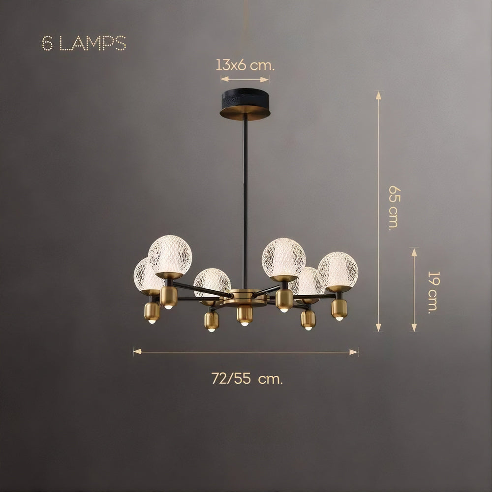 HELIUM B Chandelier by Lampadom - top view